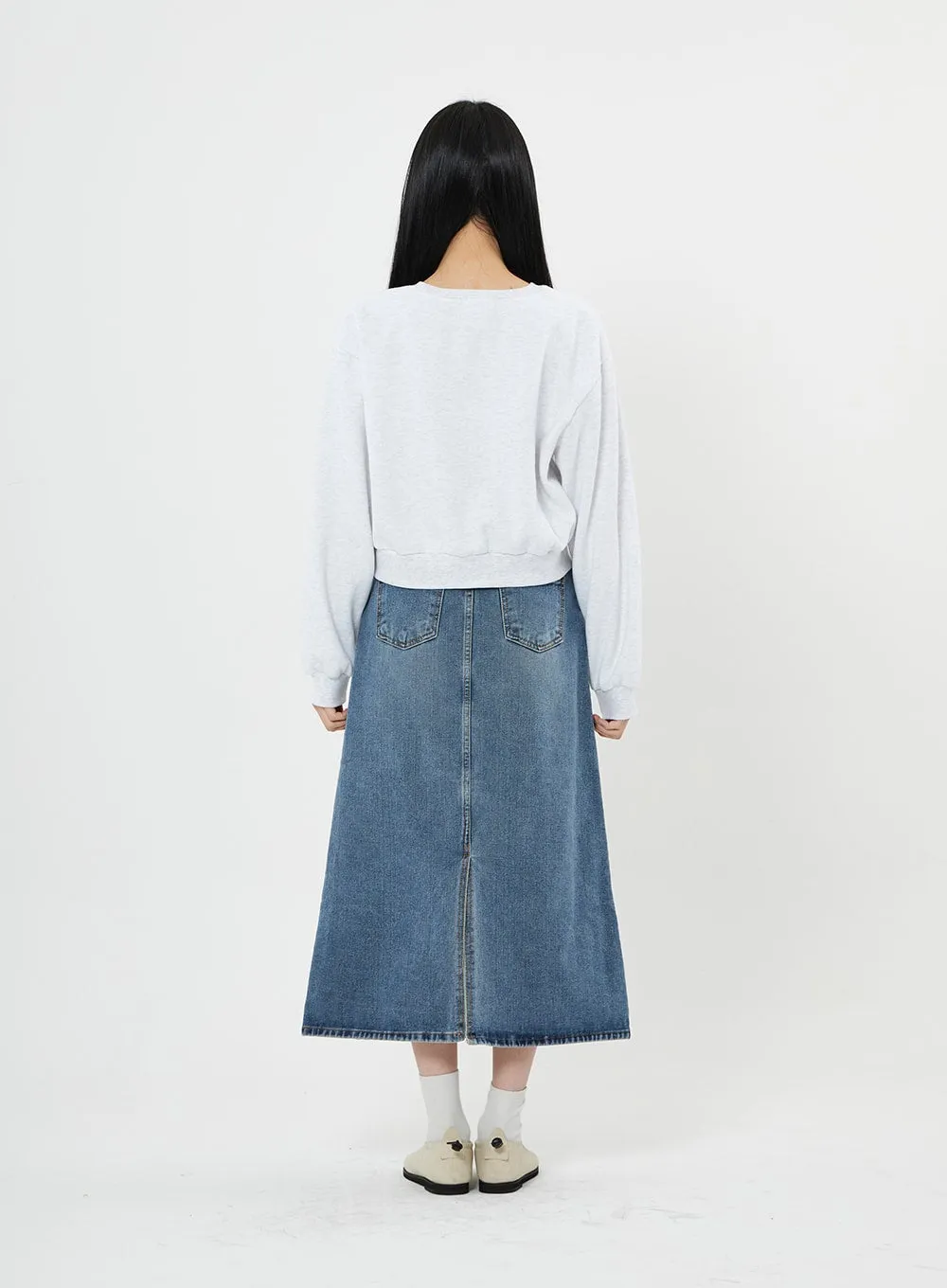 A-Line Long Denim Skirt BN08