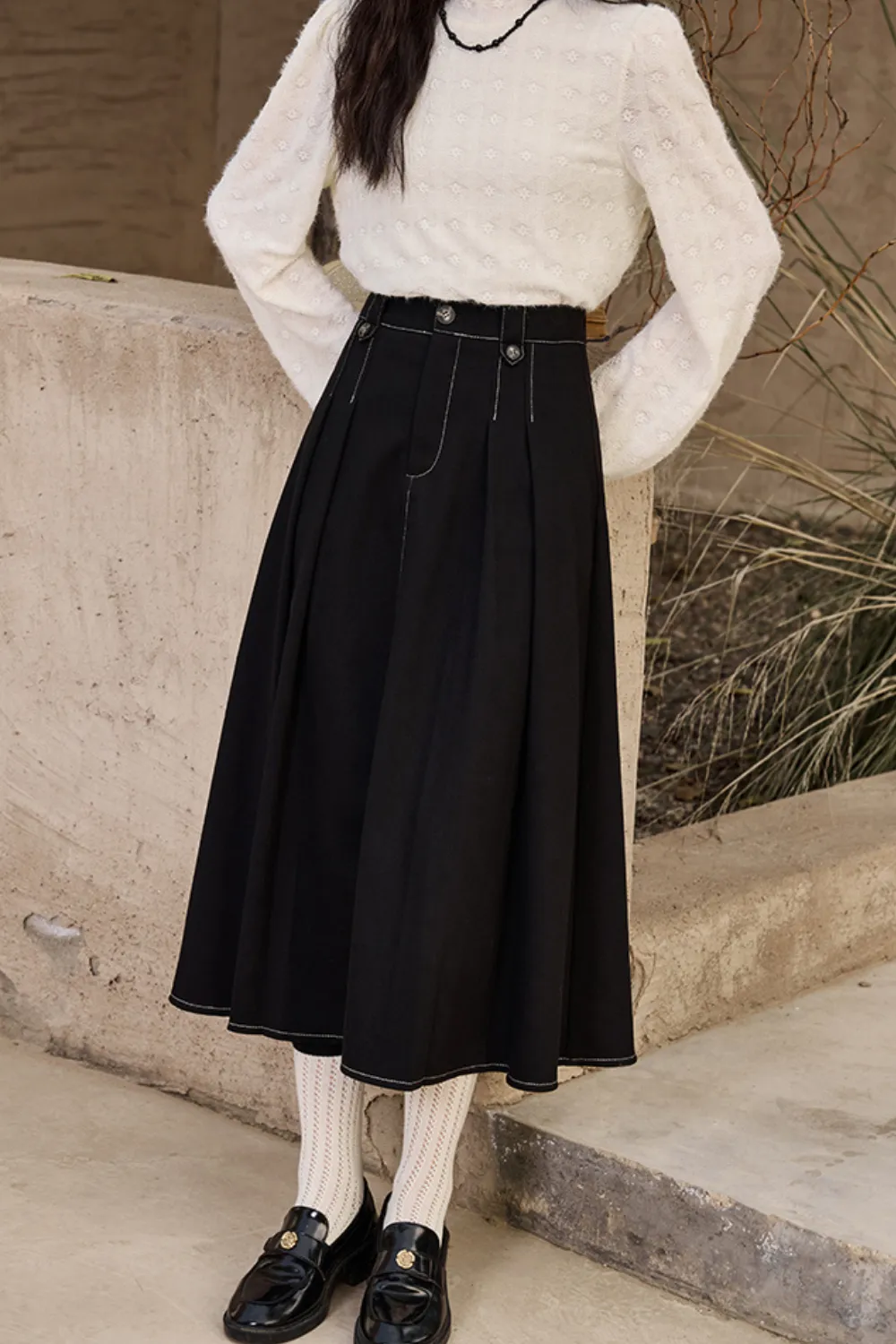 A Line Maxi Skirt for Women