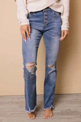 Aliana Ripped Flare Jeans