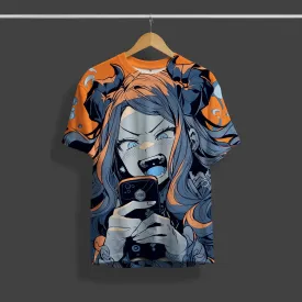 Angry Girl Full Printed Streetwear T-Shirt