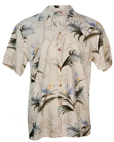 Bamboo Paradise Mens Shirt in Cream