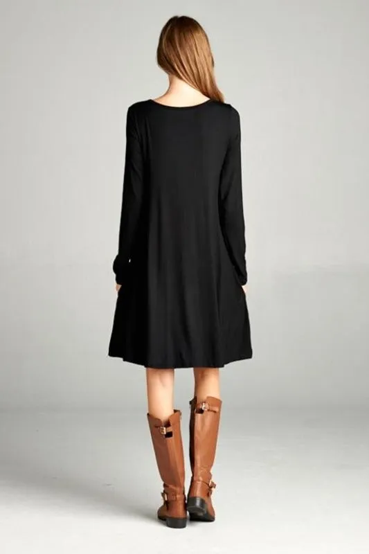 Beeson River Swing Pocket Dress - Black