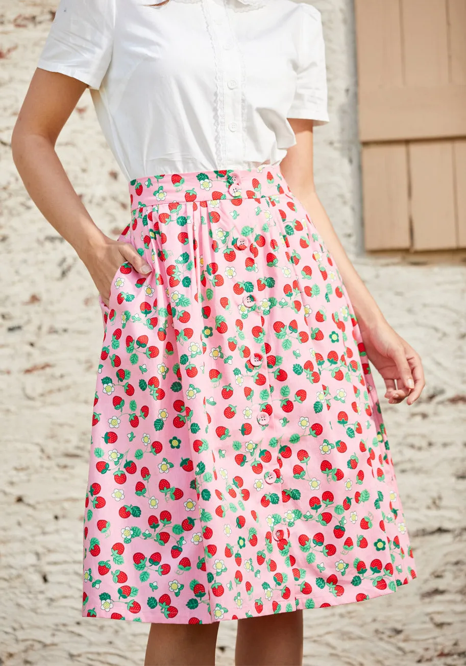 Berries & Blossoms A-Line Skirt