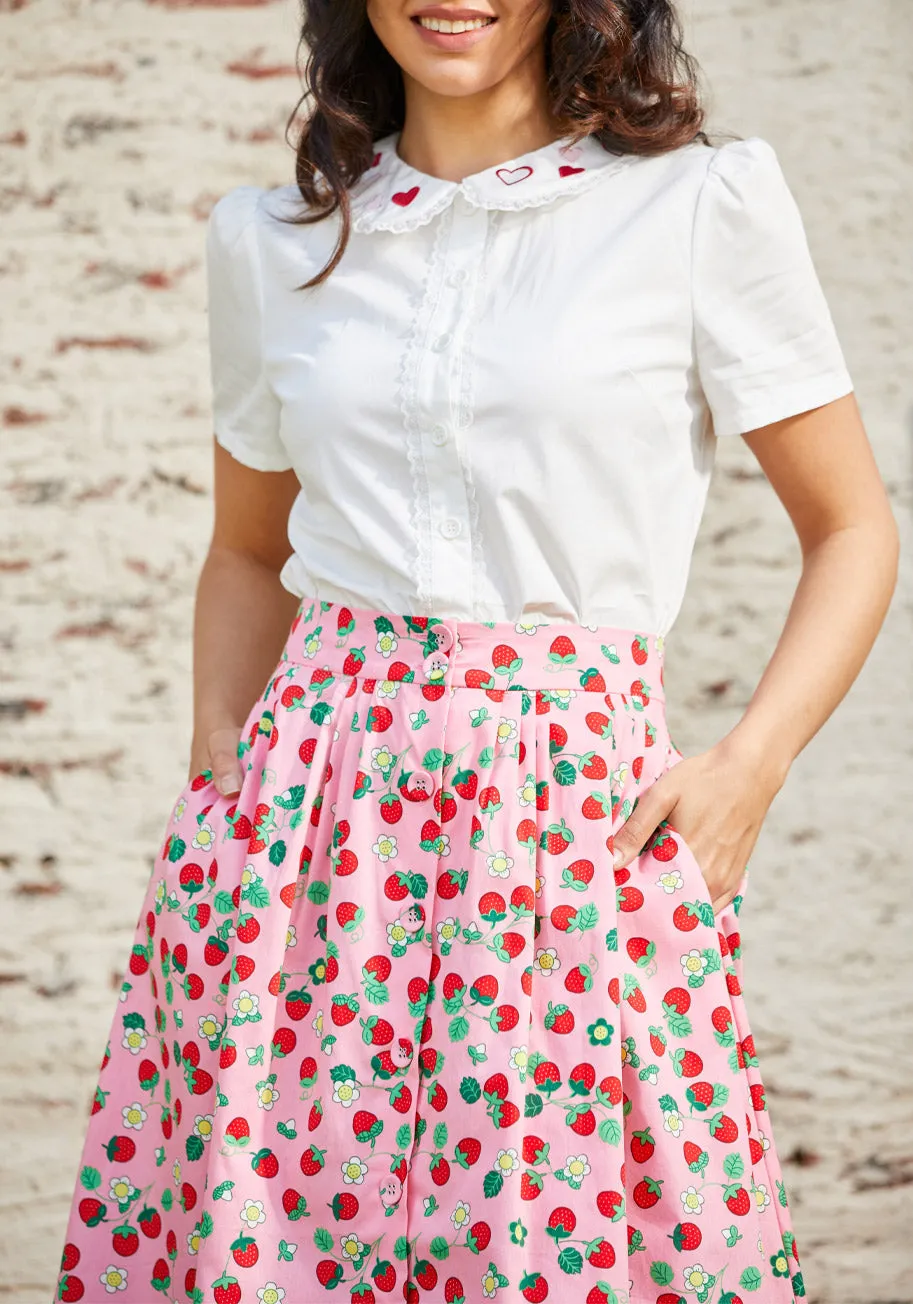 Berries & Blossoms A-Line Skirt