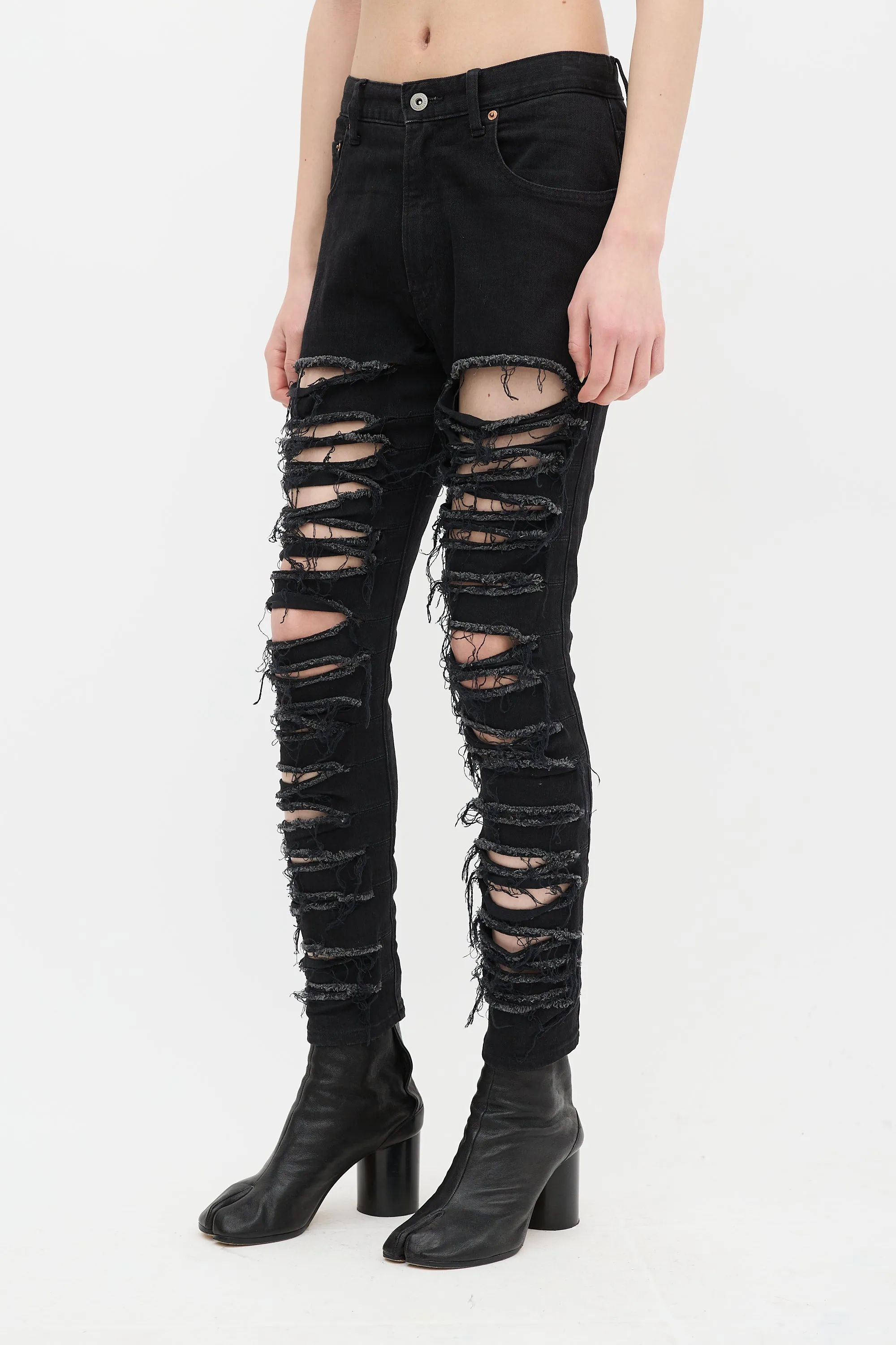 Black Ripped Skinny Jeans