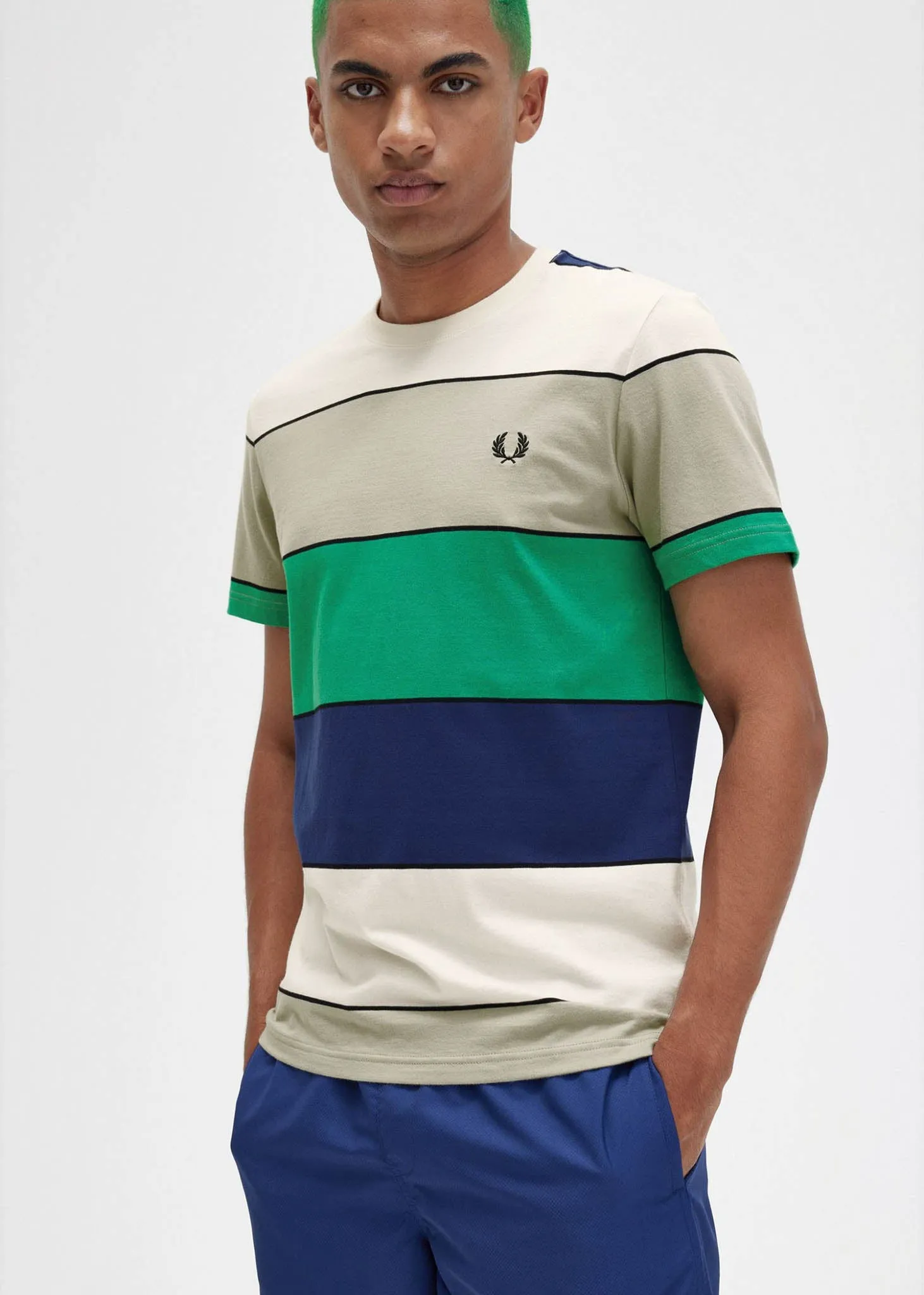 Bold stripe t-shirt - seagrass