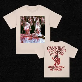 Butchered At Birth Poster T-Shirt (Crème)