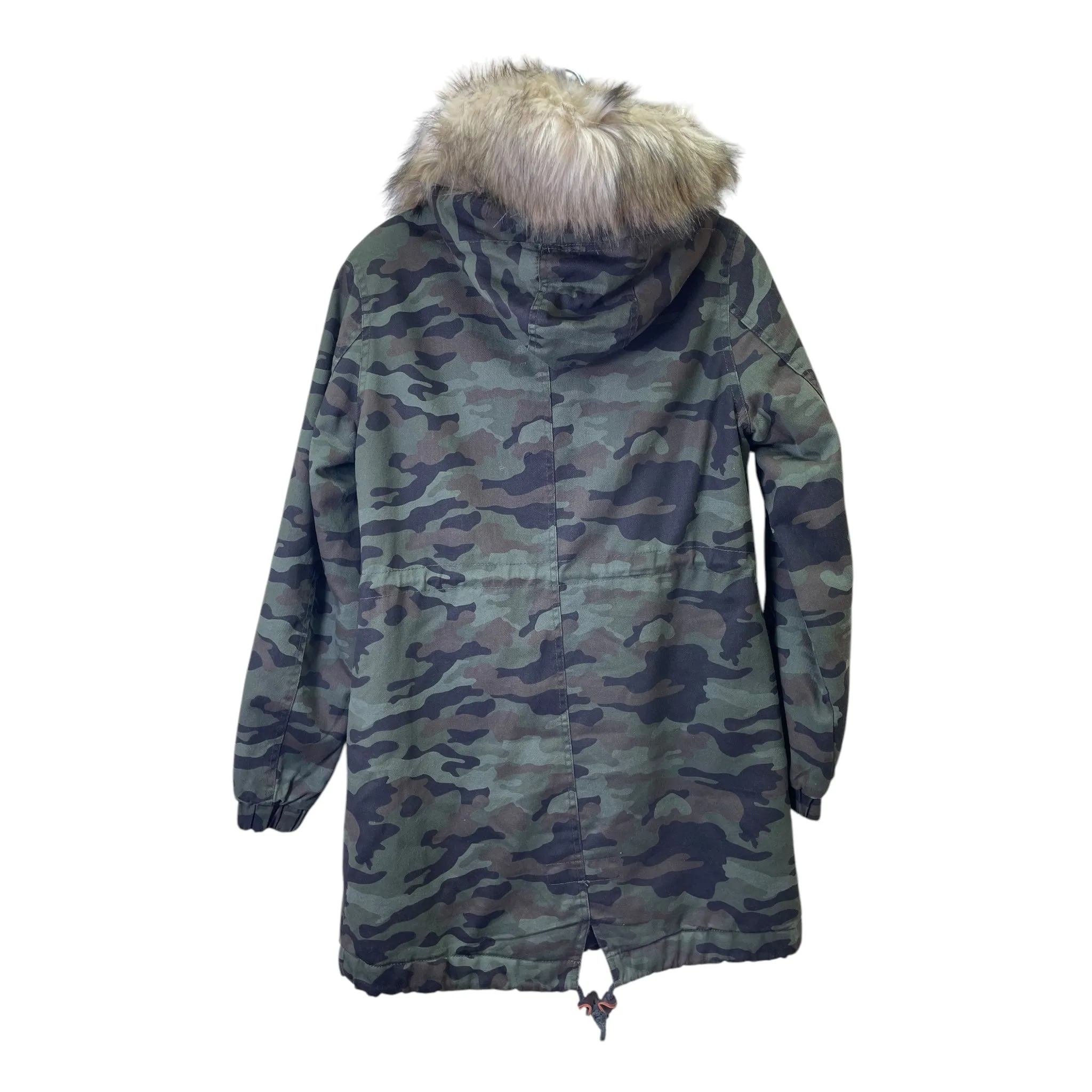 Coat Parka By Lucky Brand In Camouflage Print, Size:Xs