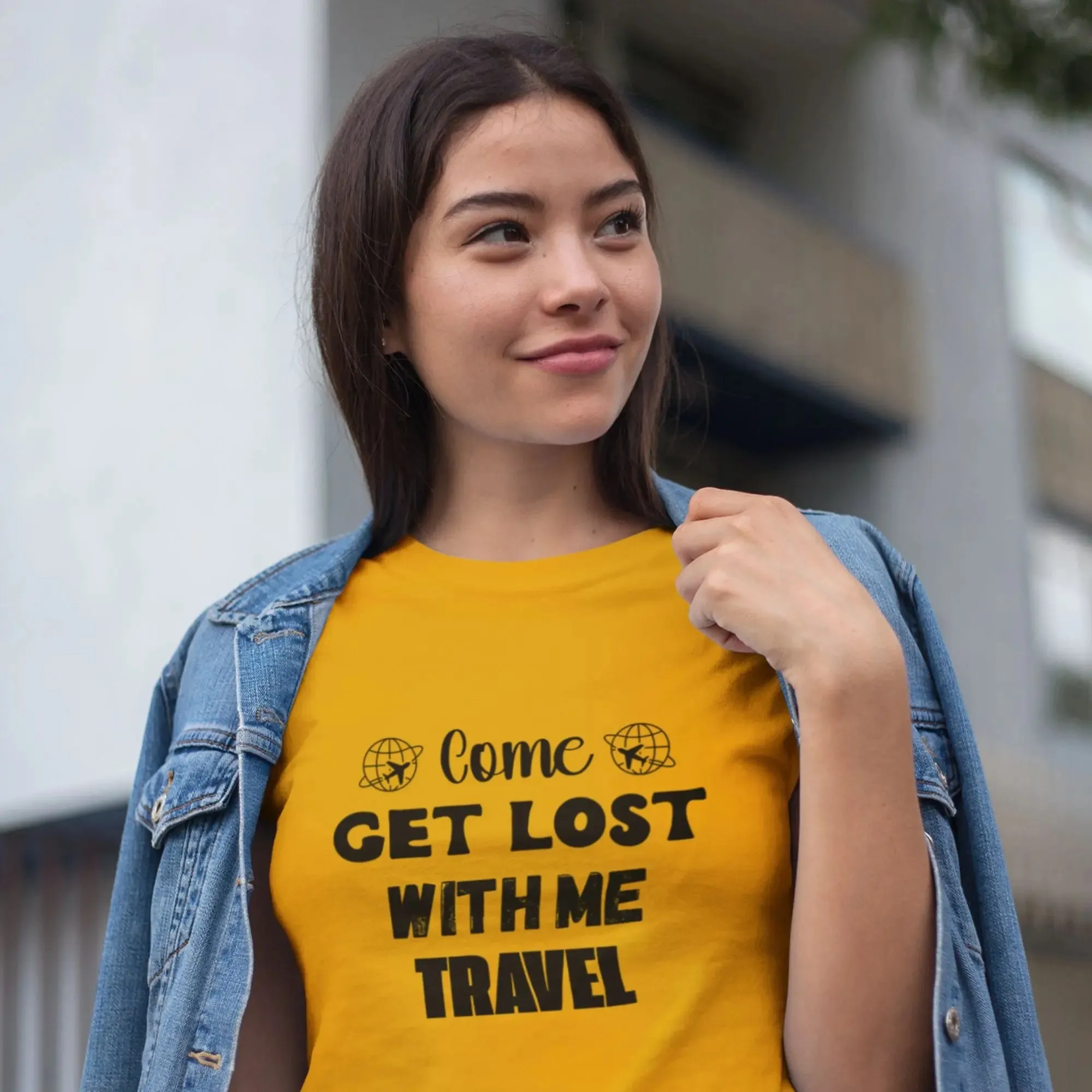 Come Get Lost With Me Travel Round Neck Classic T-Shirt