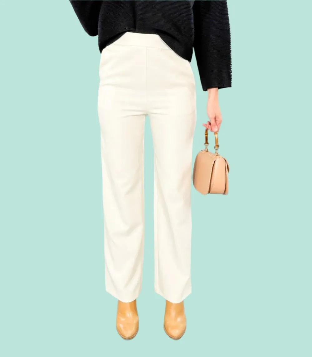 Constance Cream Wide Leg Trousers