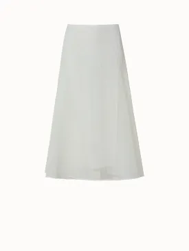 Cotton Techno Grid A-Line Midi Skirt