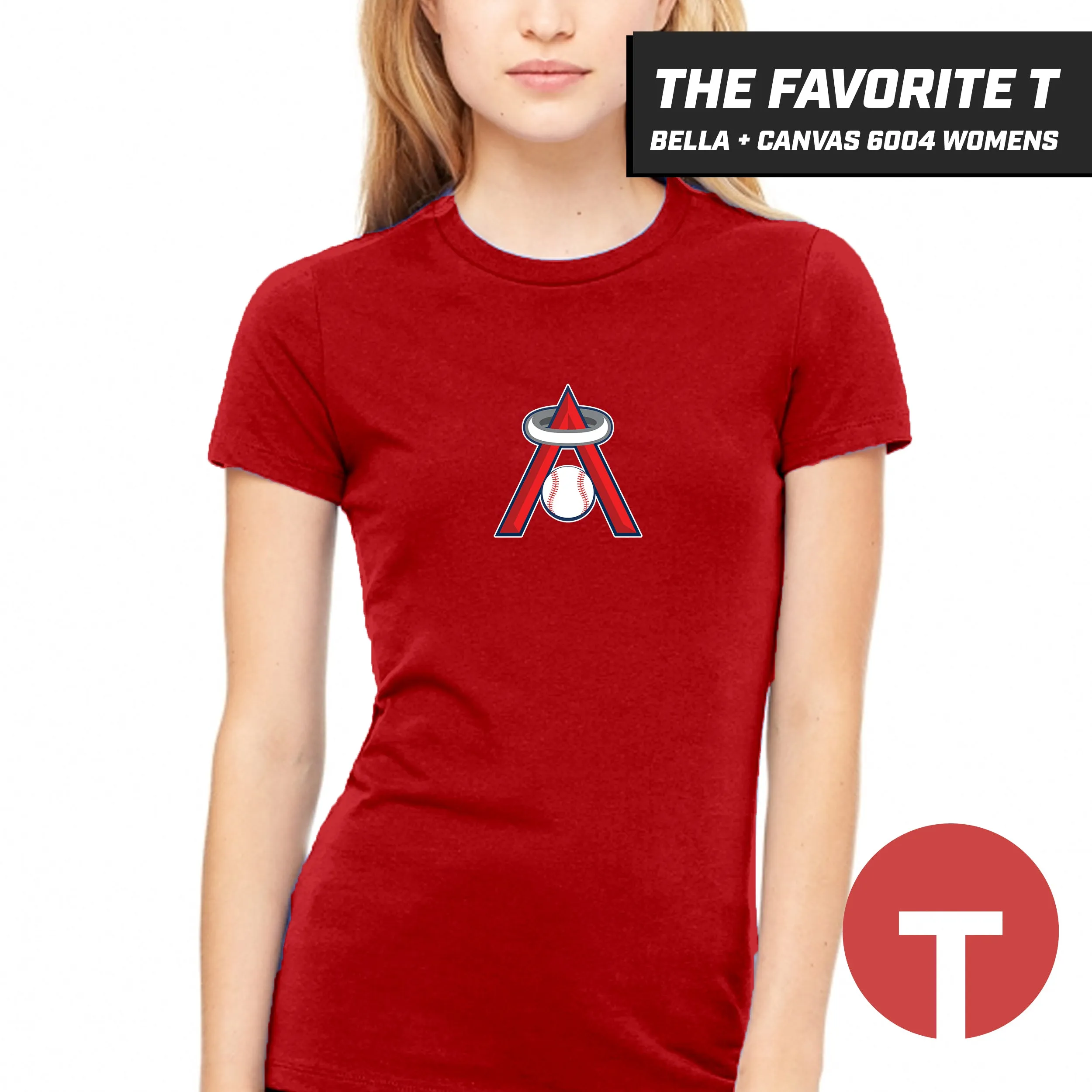 East Cobb Angels - LOGO 1 - Bella Canvas 6004 Womens "Favorite T"