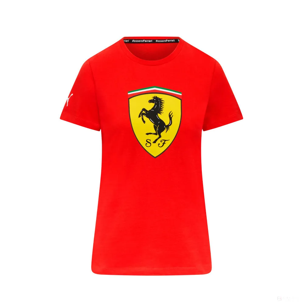 Ferrari Womens Large Shield Tee, Red