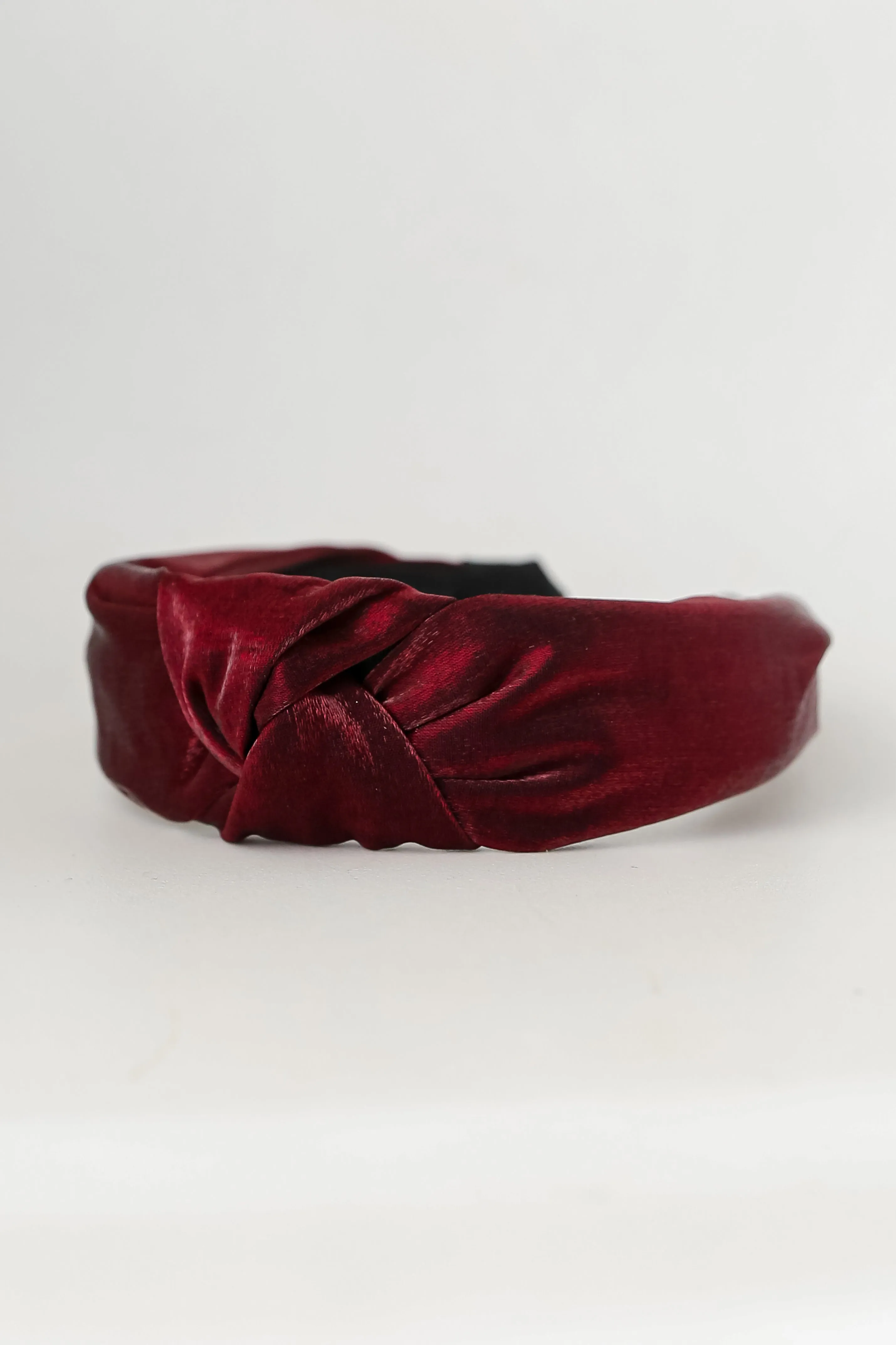 FINAL SALE - Something More Wine Velvet Knotted Headband