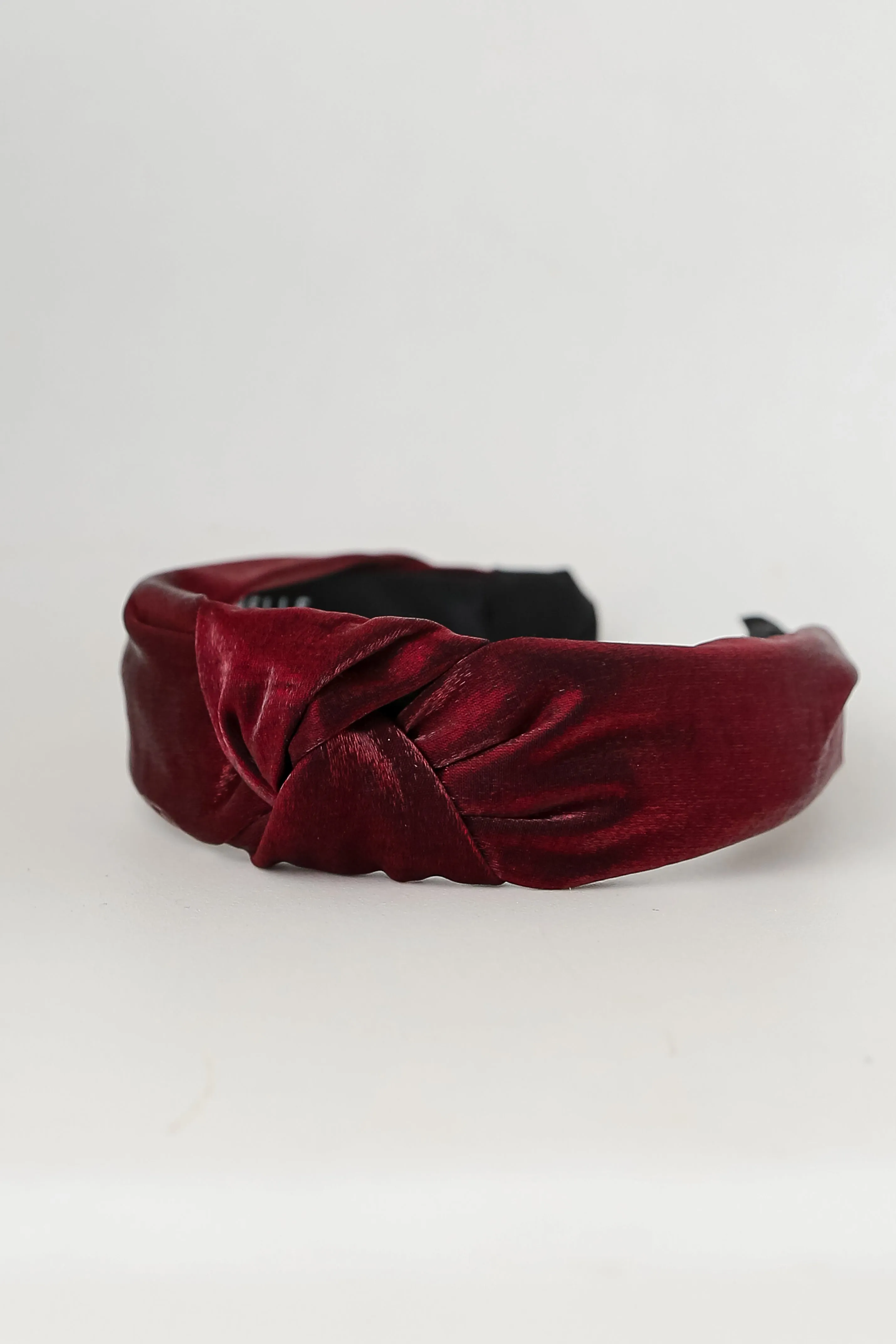 FINAL SALE - Something More Wine Velvet Knotted Headband