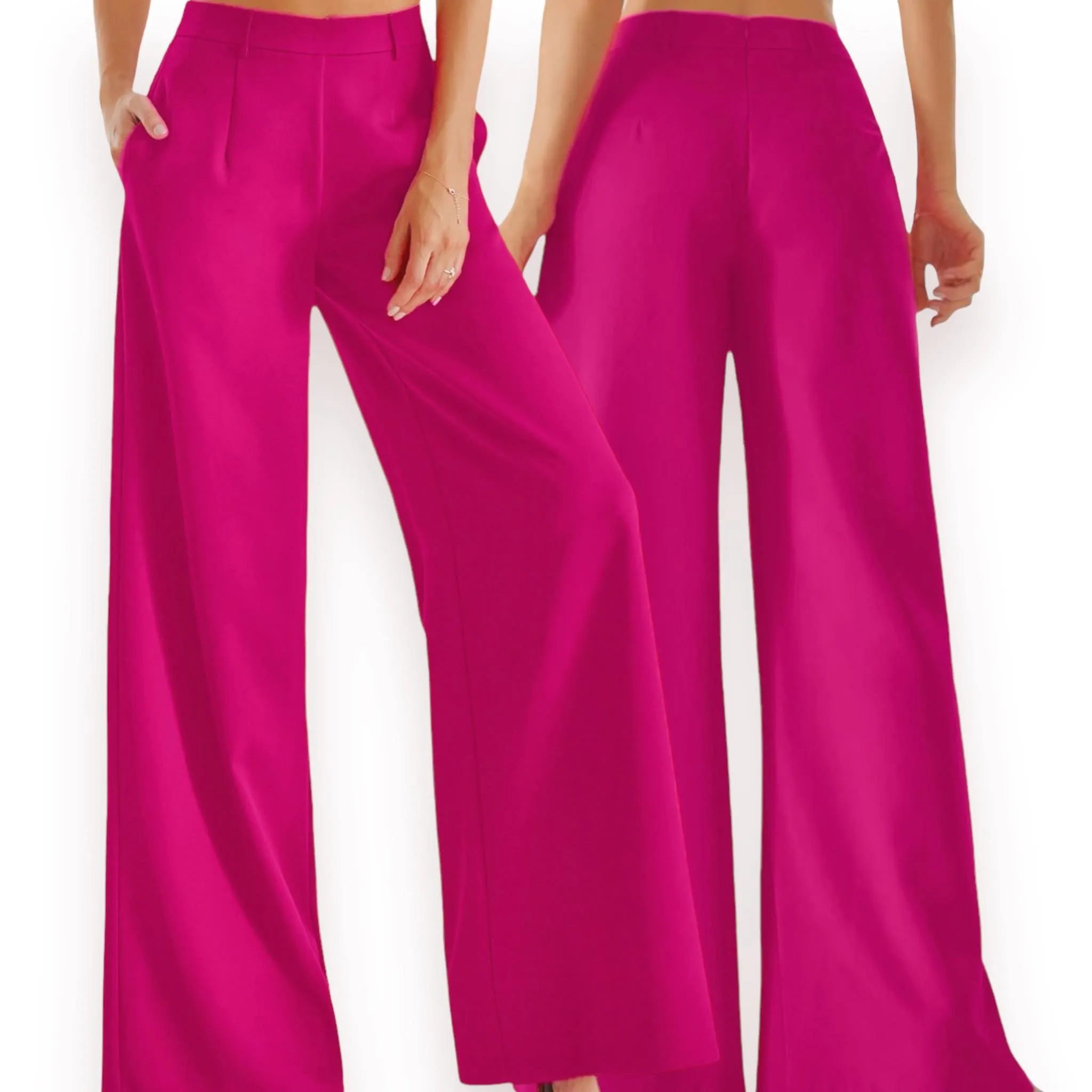 GBOSS Vibrant High Waist Wide Leg Pants