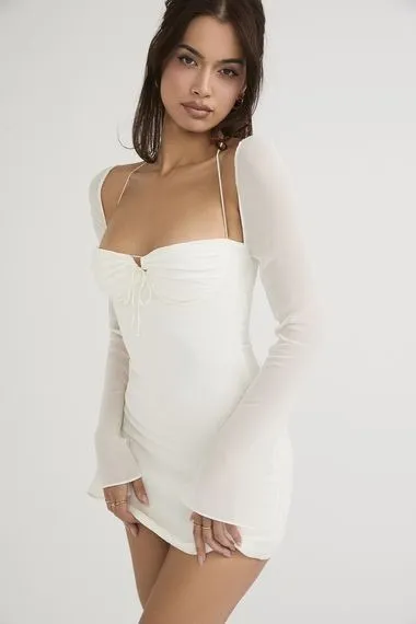 Halter Neck White Dress