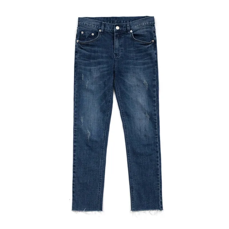 [Korean Style] Ankle-cut Straight Denim Jeans