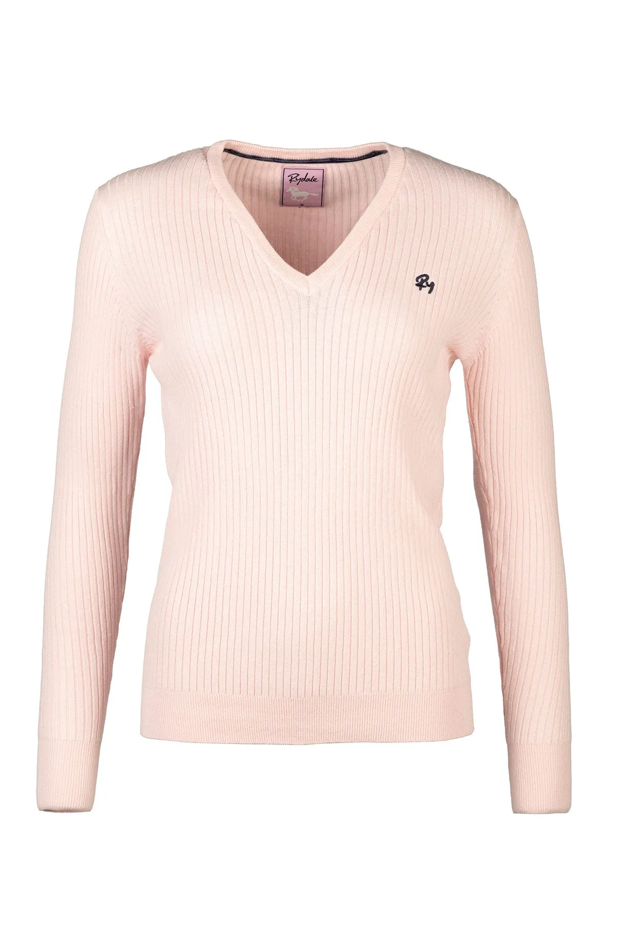 Ladies V Neck Ribbed Jumper - Gemma