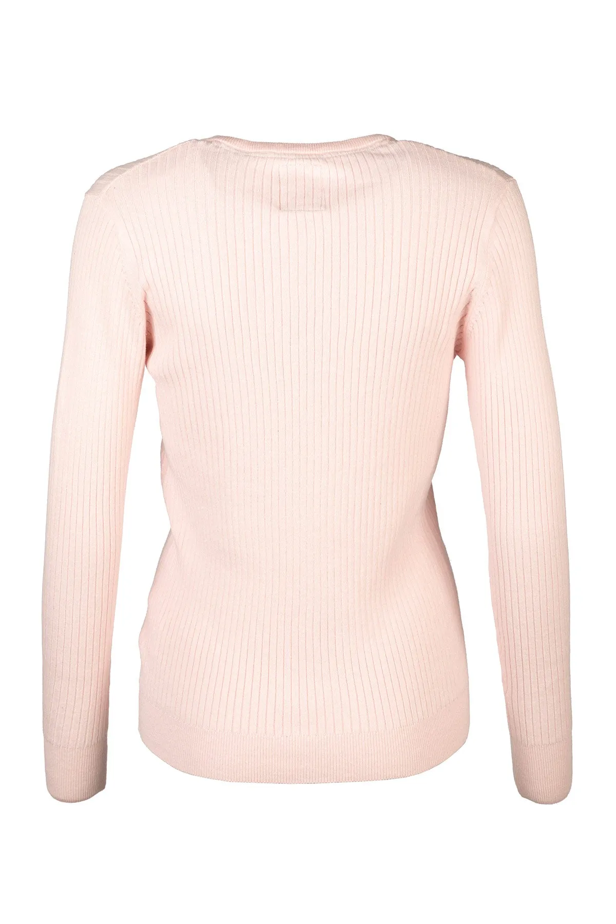 Ladies V Neck Ribbed Jumper - Gemma