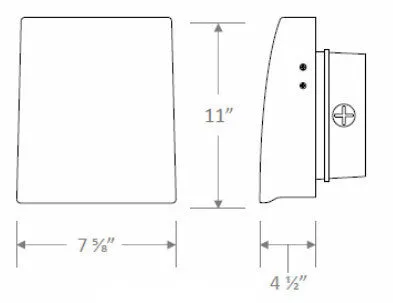 LED 30W and 50W 120-277 Volt Adjustable Full Cutoff Wall Pack