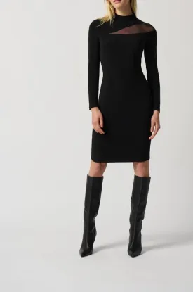 Long Sleeve Mesh Sheath Dress