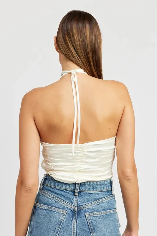 Minka Rosette Crop Top