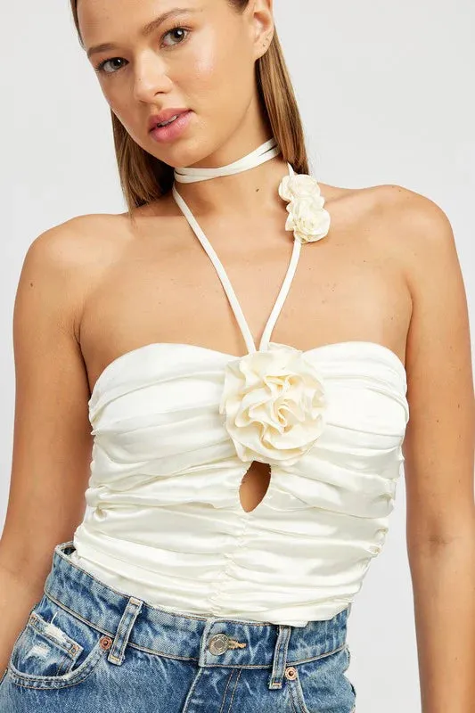 Minka Rosette Crop Top