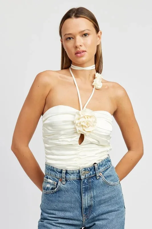 Minka Rosette Crop Top