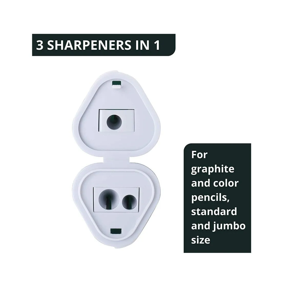 Mr. Pen- Colored Pencil Sharpener | 3-Pack Manual Art Pencil 3-Hole Sharpener