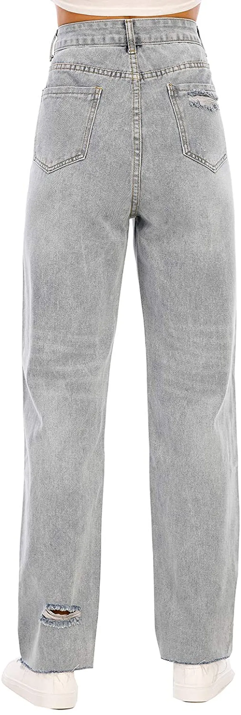 Nother Women's Jeans Straight Leg Ripped Fashion Casual Trousers