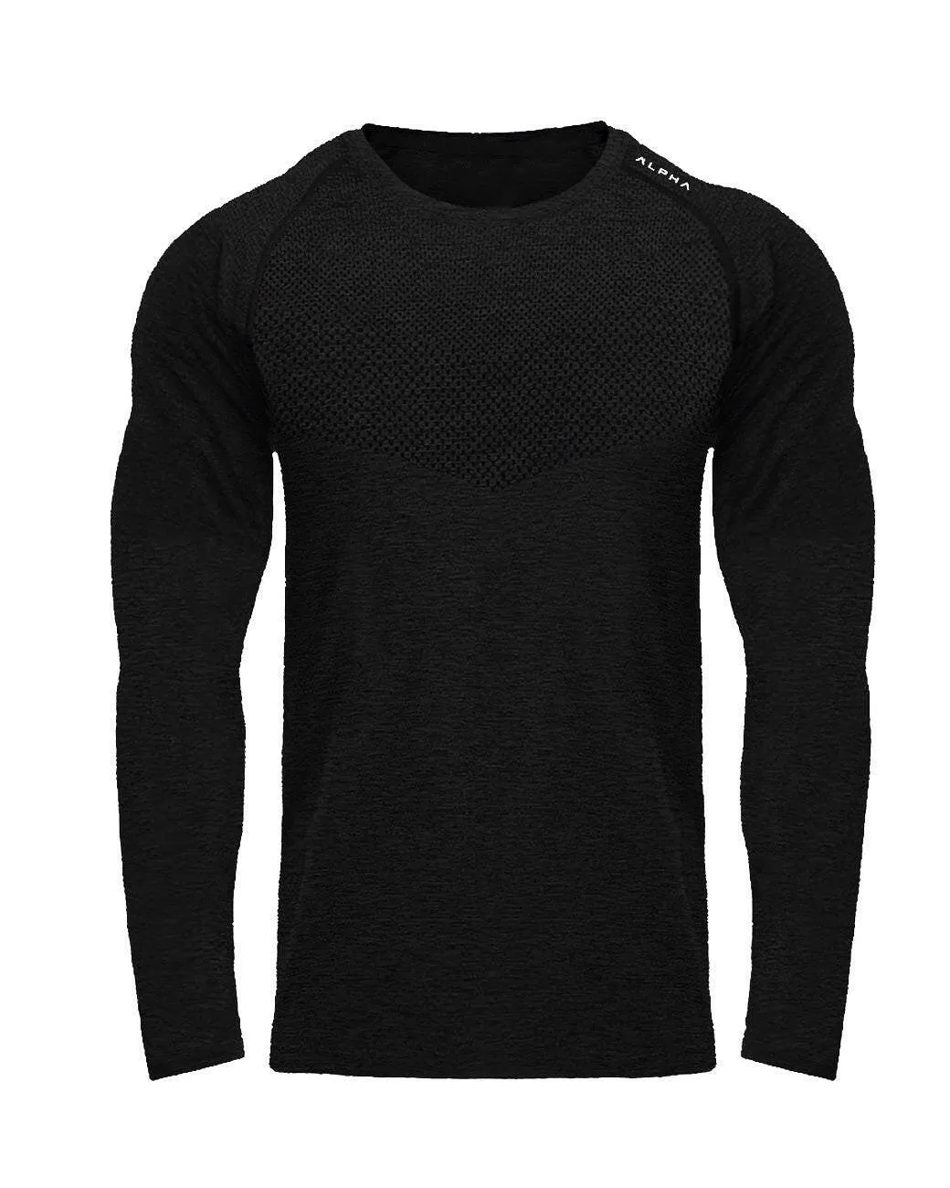 O Neck Long Sleeve Mesh Quick Dry Athletic T Shirt for Men