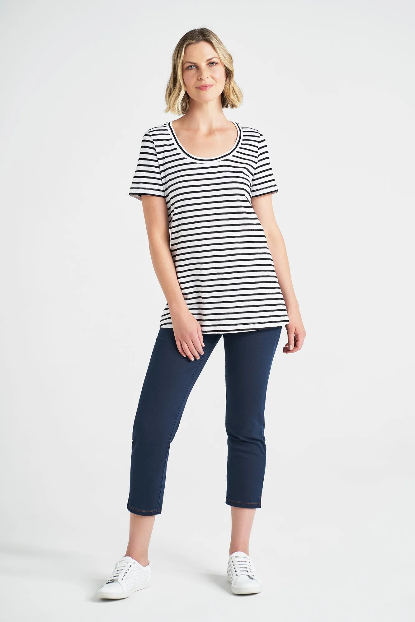 Organic Cotton T-Shirt - Black & White Stripe