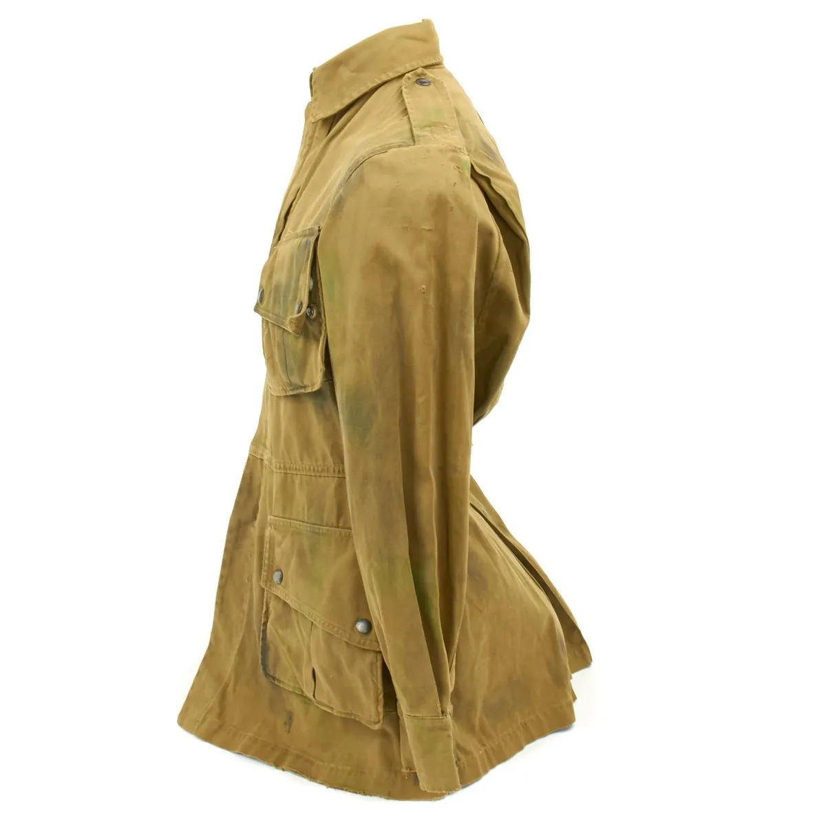 Original U.S. WWII Airborne M1942 Over Spray Camouflage Paratrooper Jacket - RARE