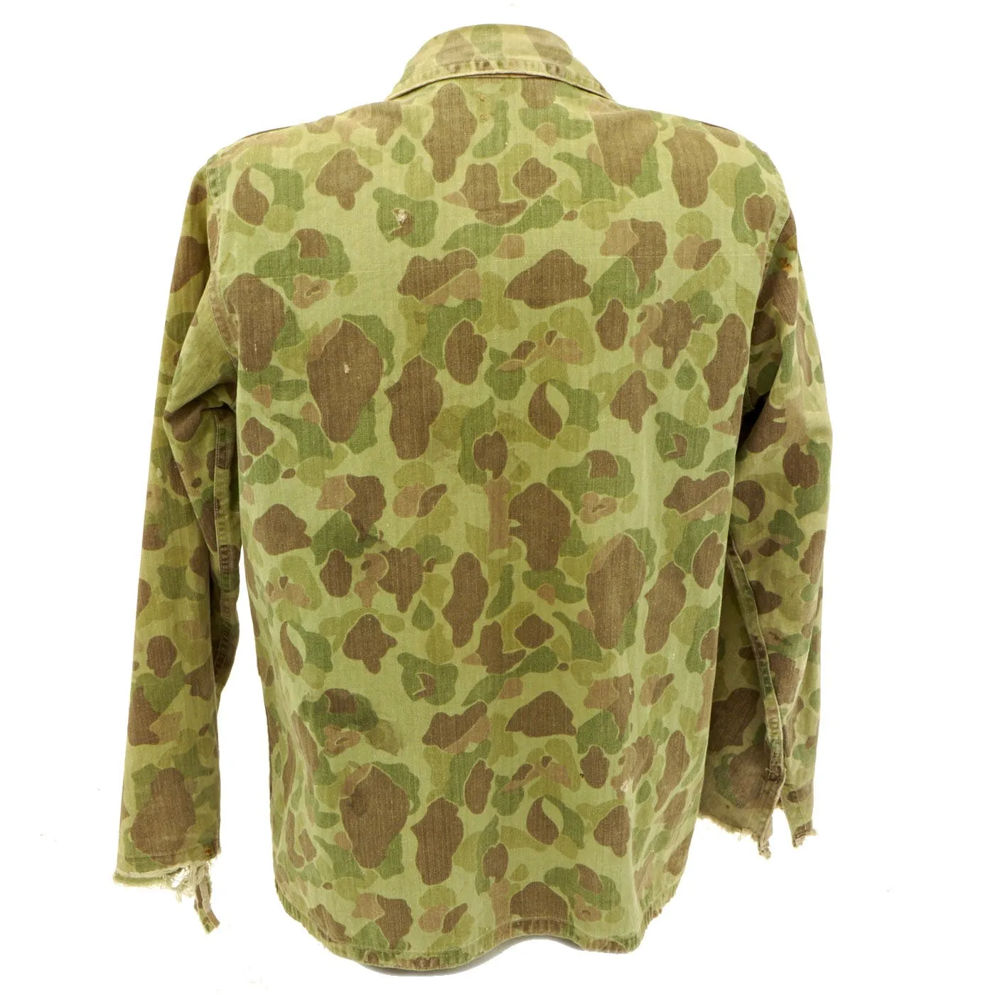 Original U.S. WWII USMC Modified Reversible Camouflage HBT Utility Coat - As Seen in Book