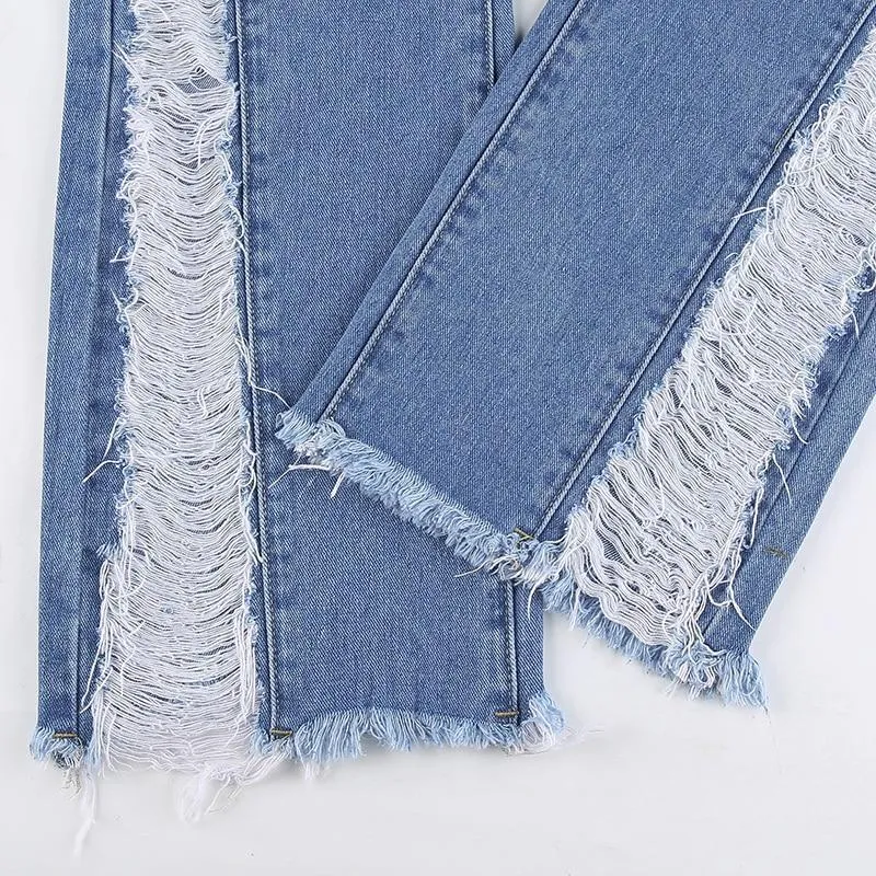 Ripped Flare Jeans