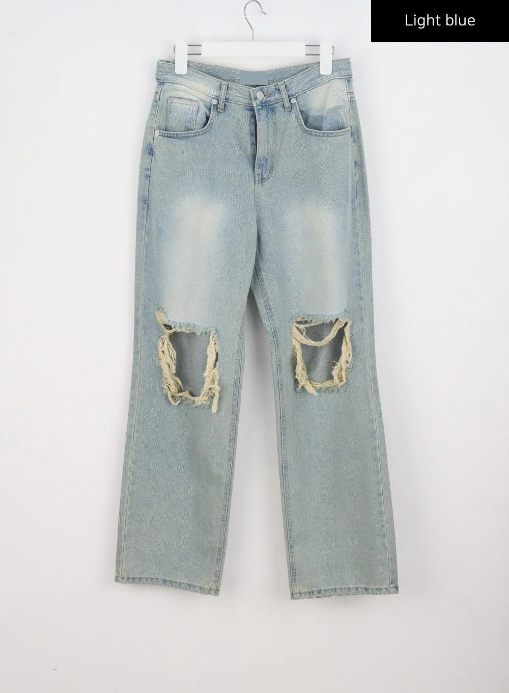 Ripped Knee Jeans Unisex CY319