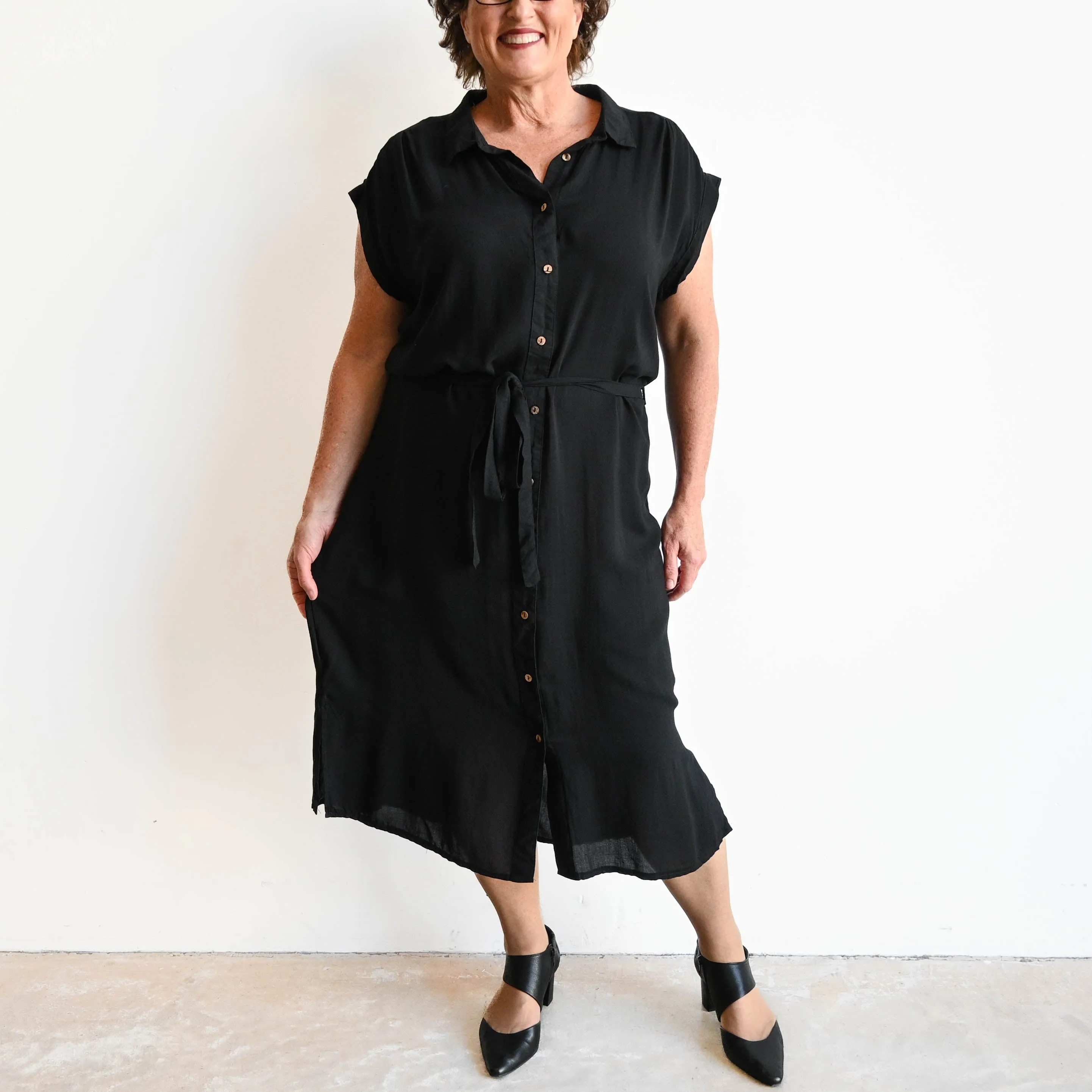 The Shirt Dress - Black