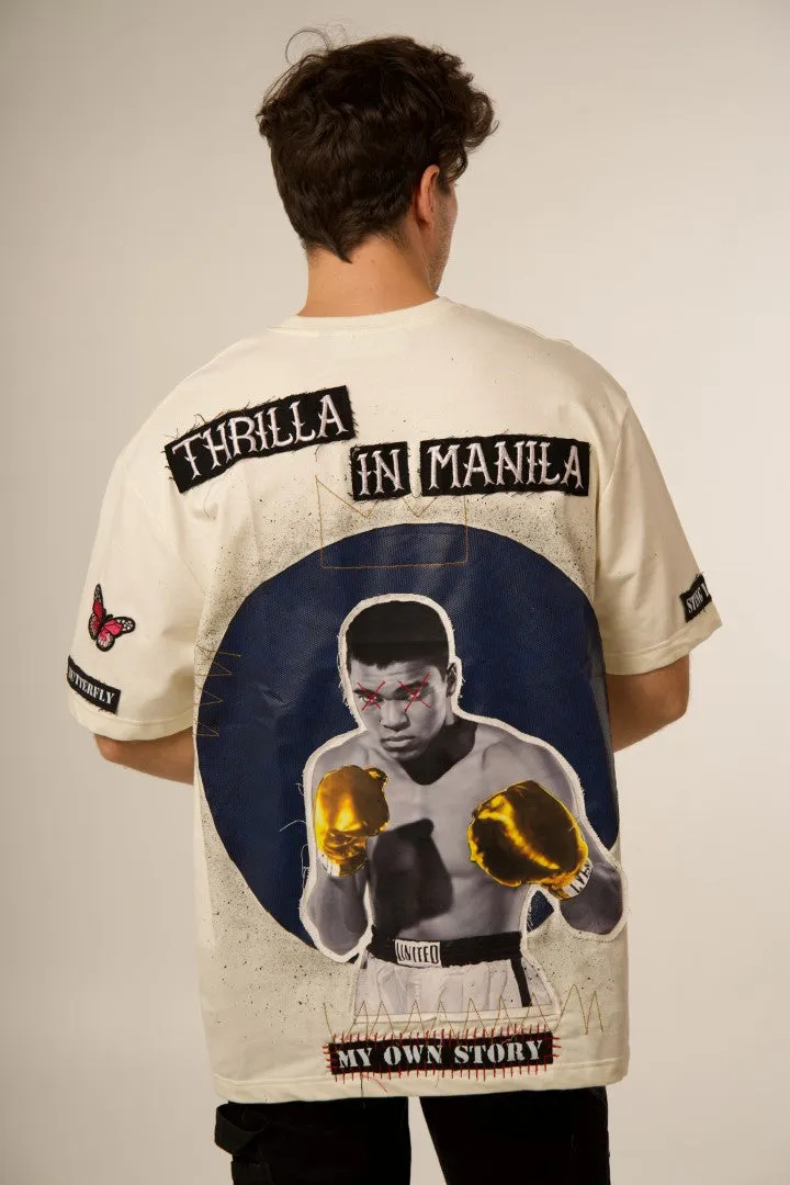 THRILLA IN MANILA - A MUHAMMAD ALI TRIBUTE OFF WHITE VALKYRE TSHIRT