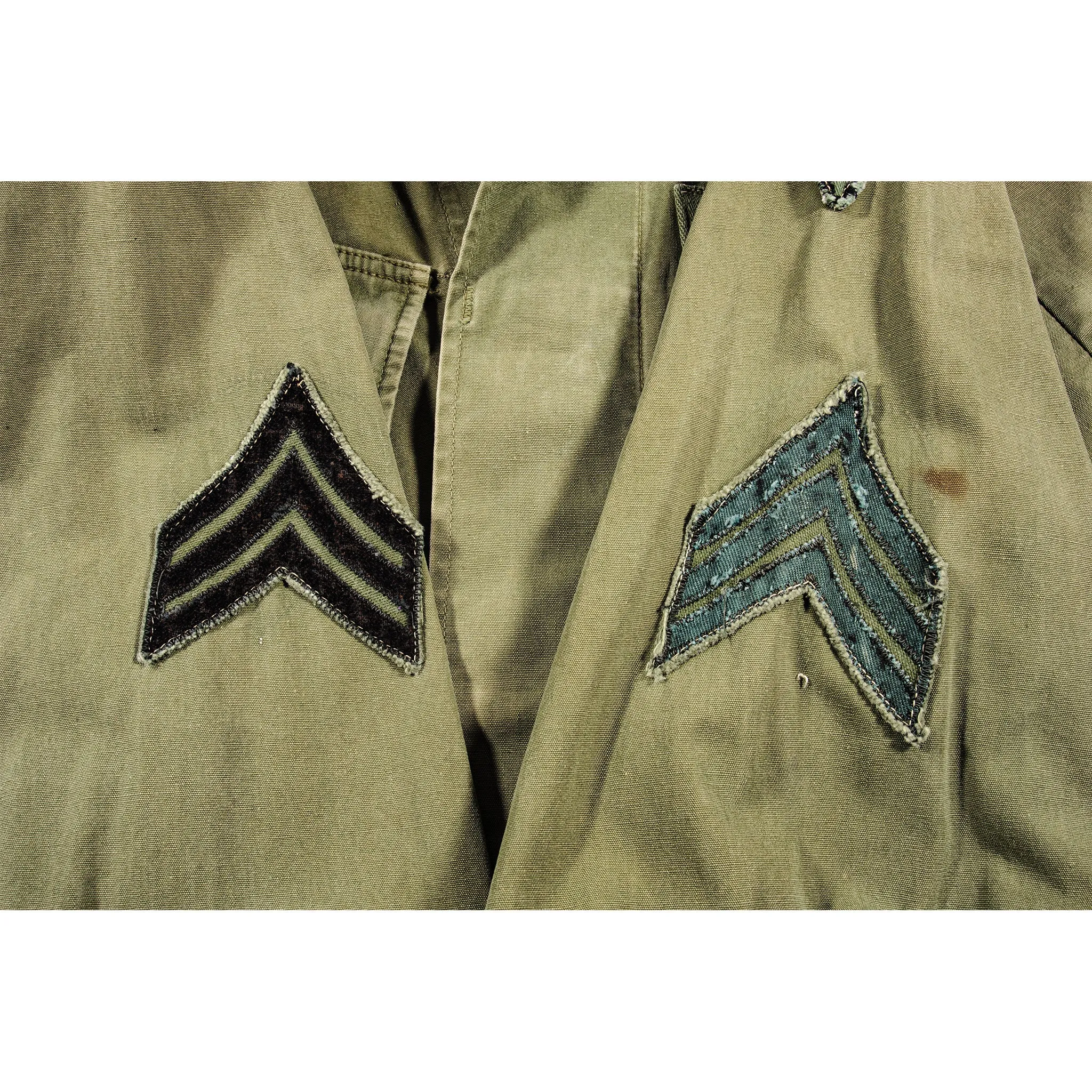 VINTAGE US ARMY TROPICAL COMBAT JACKET 5TH PATTERN RIPSTOP 1967 VIETNAM WAR 25TH INFANTRY DIVISION SERGEANT