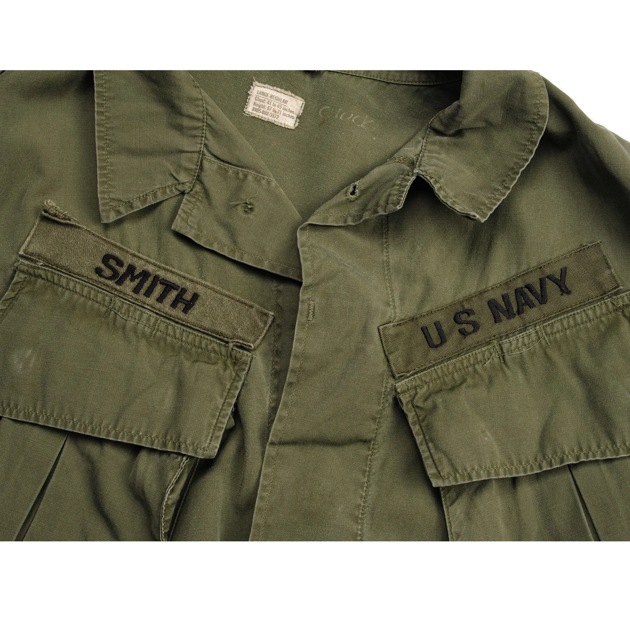 VINTAGE USN US NAVY TROPICAL COMBAT JACKET 3RD PATTERN 1967 VIETNAM WAR SIZE LARGE REGULAR