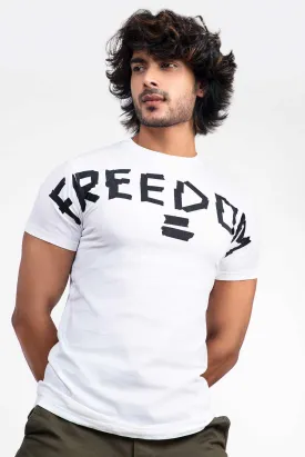 WalaWali Unisex 'Freedom' Graphic Slim Fit Tee