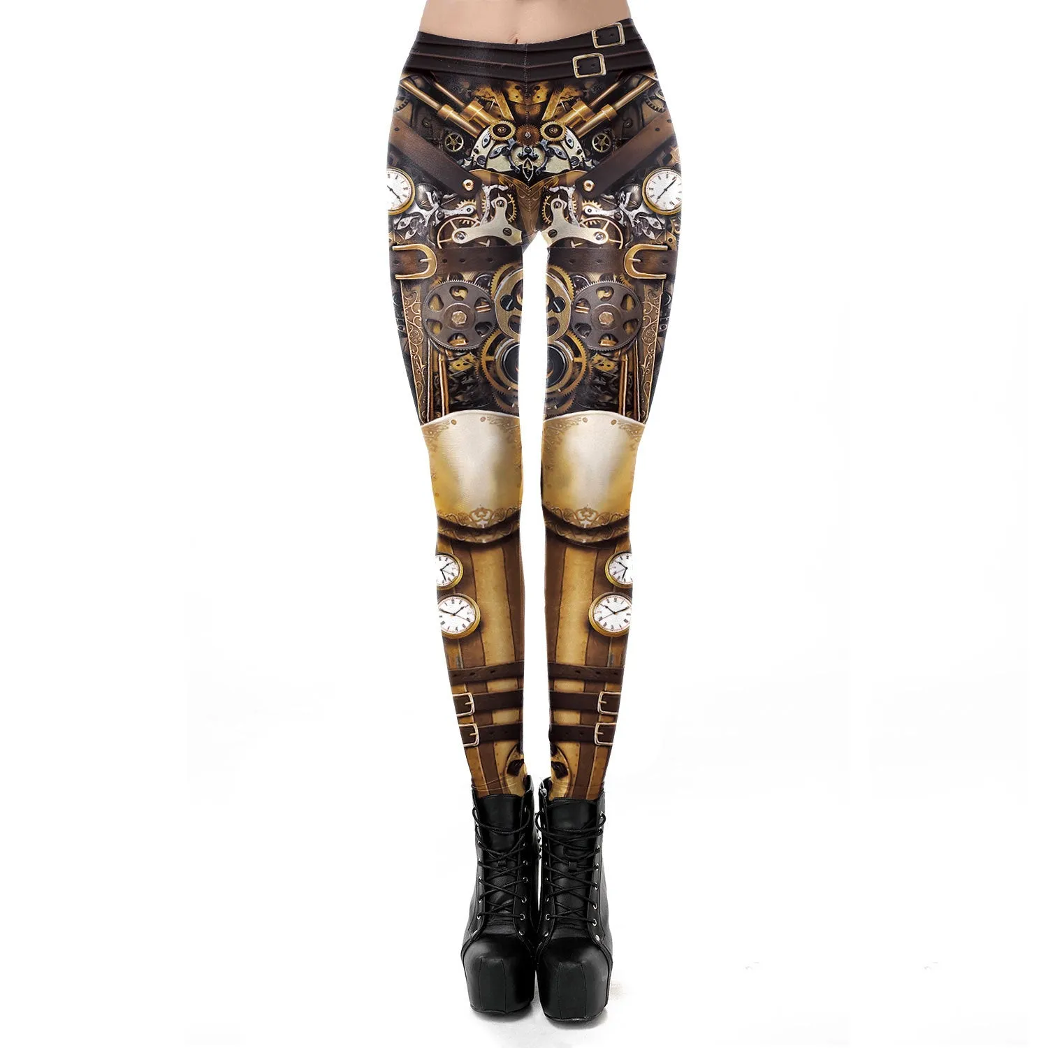 Women's Peripheral Dark Steam Fashion Stretch Digital Printing Tights