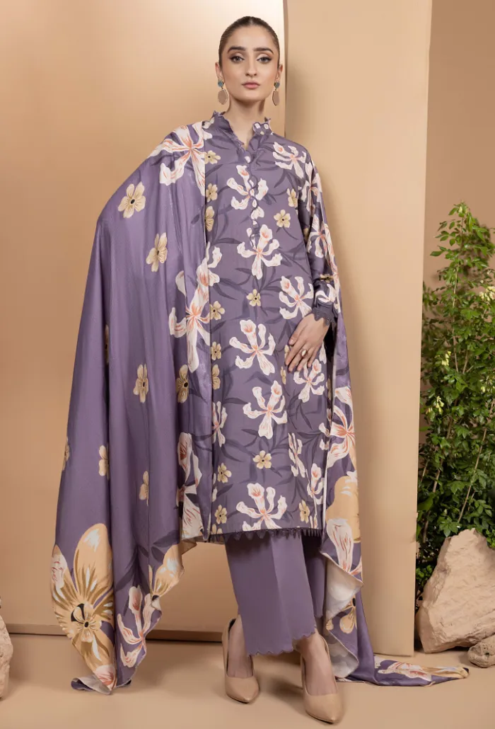 Zara By Humdum Unstitched 3 Piece Winter Collection'2024-D-05